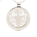 Fashion floating plate stainless steel coin locket,letter locket